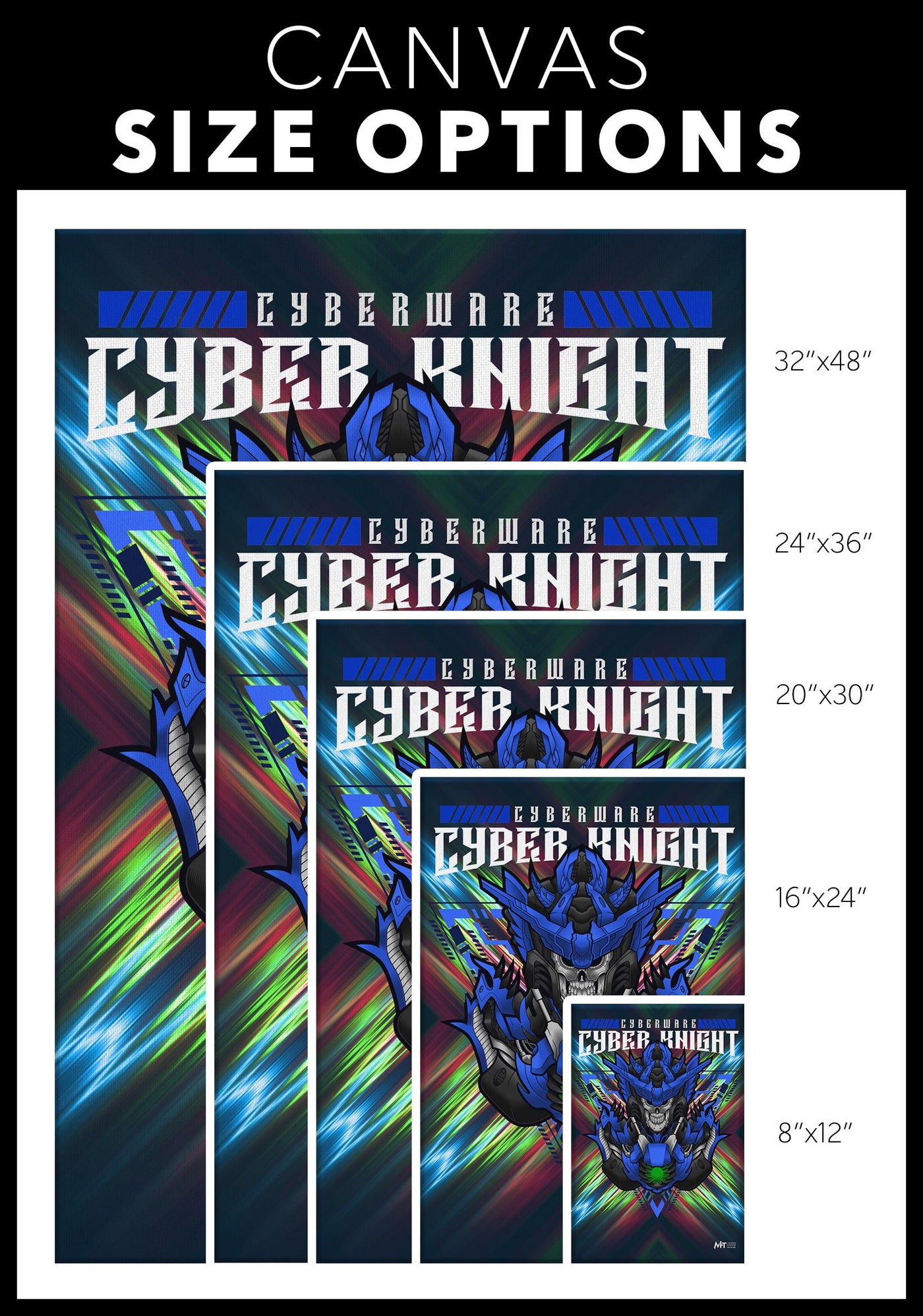 Cyberware Cyber Knight v2 - Rectangle Gallery Canvas by MyHackerTech
