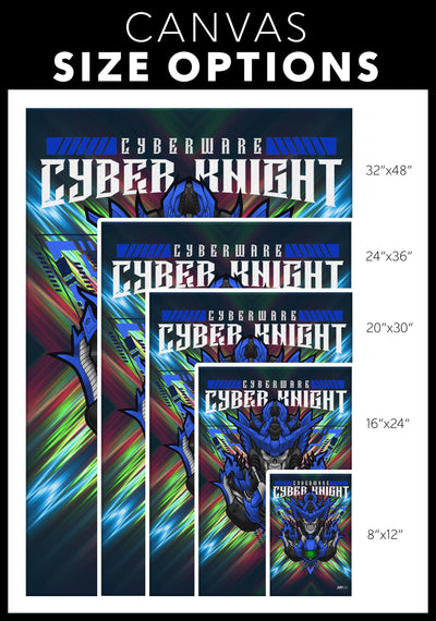 Cyberware Cyber Knight v2 - Rectangle Gallery Canvas by MyHackerTech