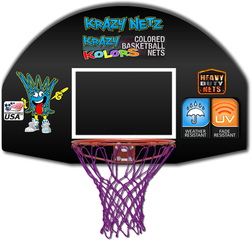 Krazy Netz Heavy Duty Purple Basketball Rim Net by MyHackerTech