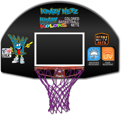 Krazy Netz Heavy Duty Purple Basketball Rim Net by MyHackerTech