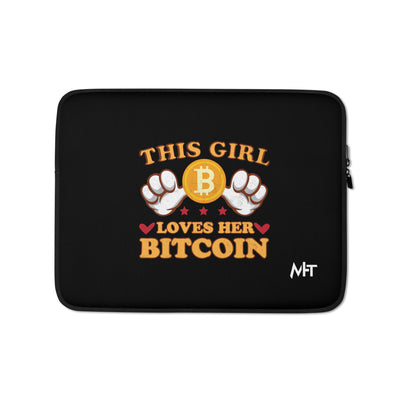 This girl Loves her Bitcoin - Laptop Sleeve