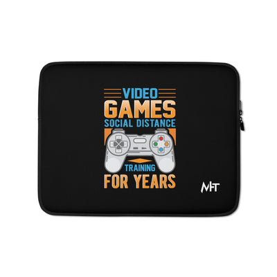 Video Games Social Distance Training for years ( Orange ) - Laptop Sleeve