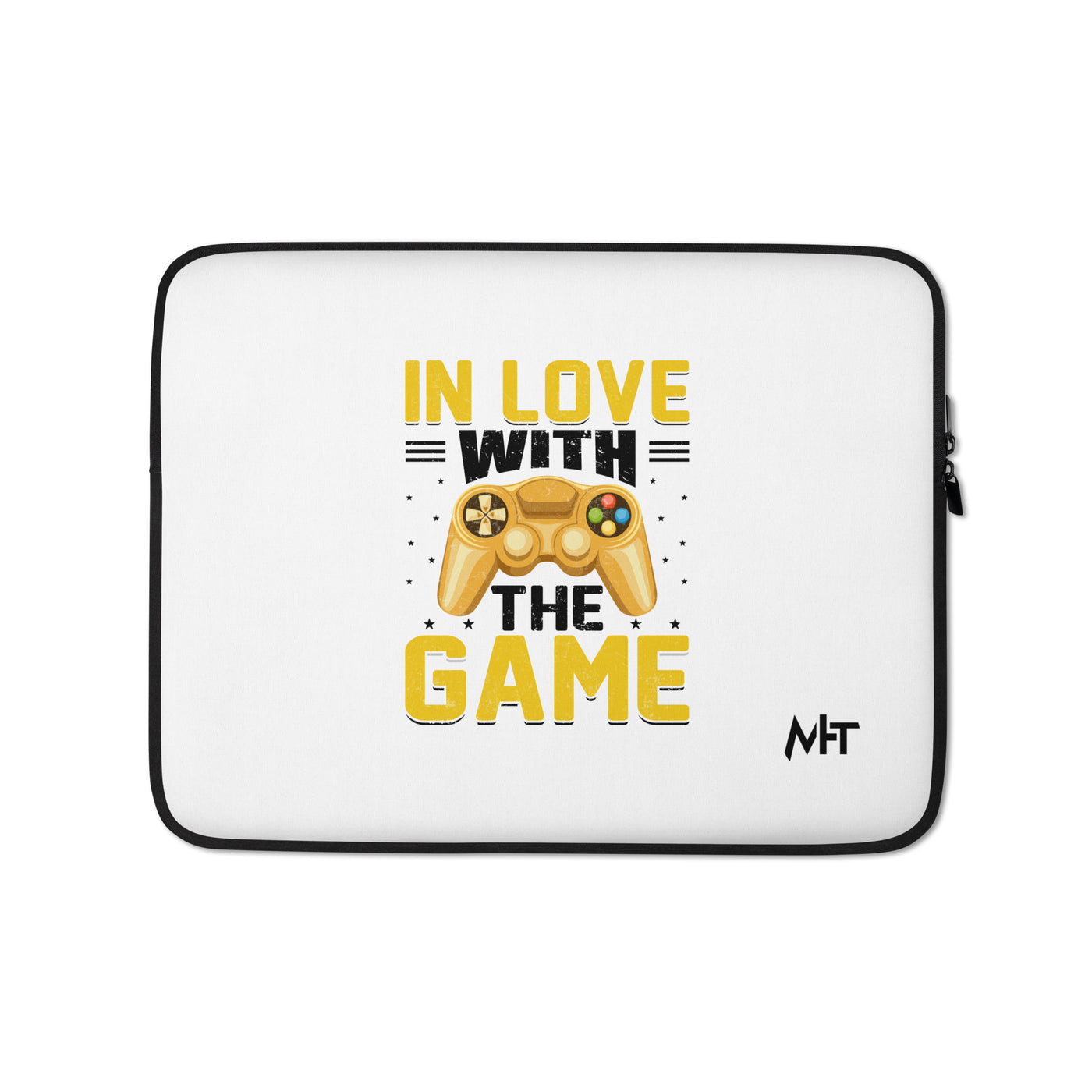 In Love With The Game in Dark Text - Laptop Sleeve