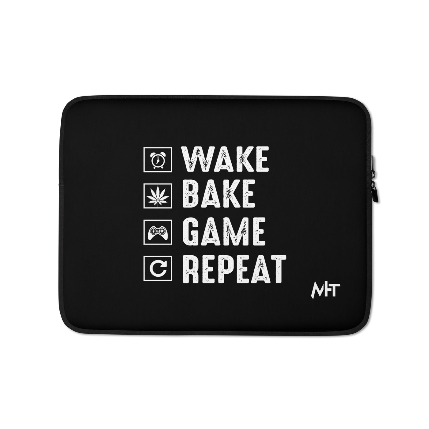 Wake, Bake, Game, Repeat Rima 13 - Laptop Sleeve