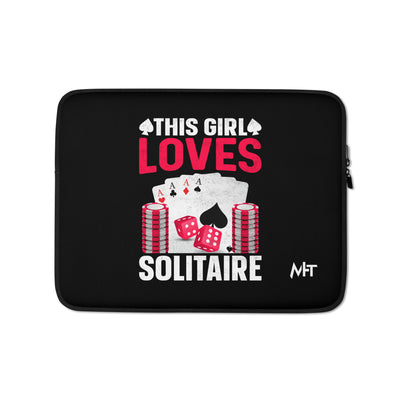 This Girl Loves  Solitaire - Laptop Sleeve
