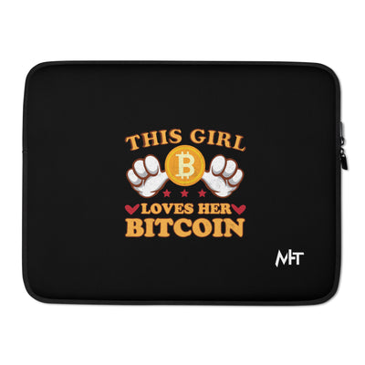 This girl Loves her Bitcoin - Laptop Sleeve