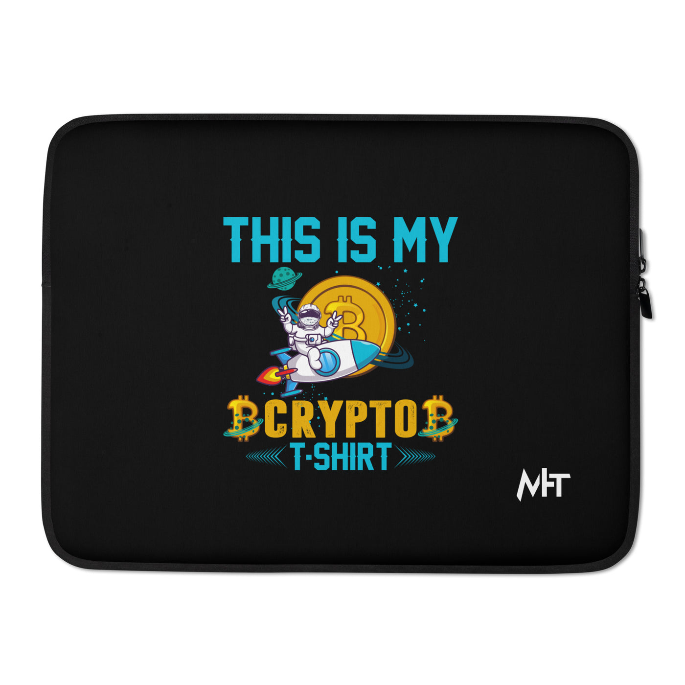 This is my Crypto T-shirt with Turtle Ninja and Missile - Laptop Sleeve