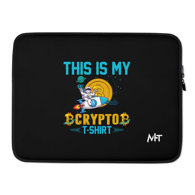 This is my Crypto T-shirt with Turtle Ninja and Missile - Laptop Sleeve