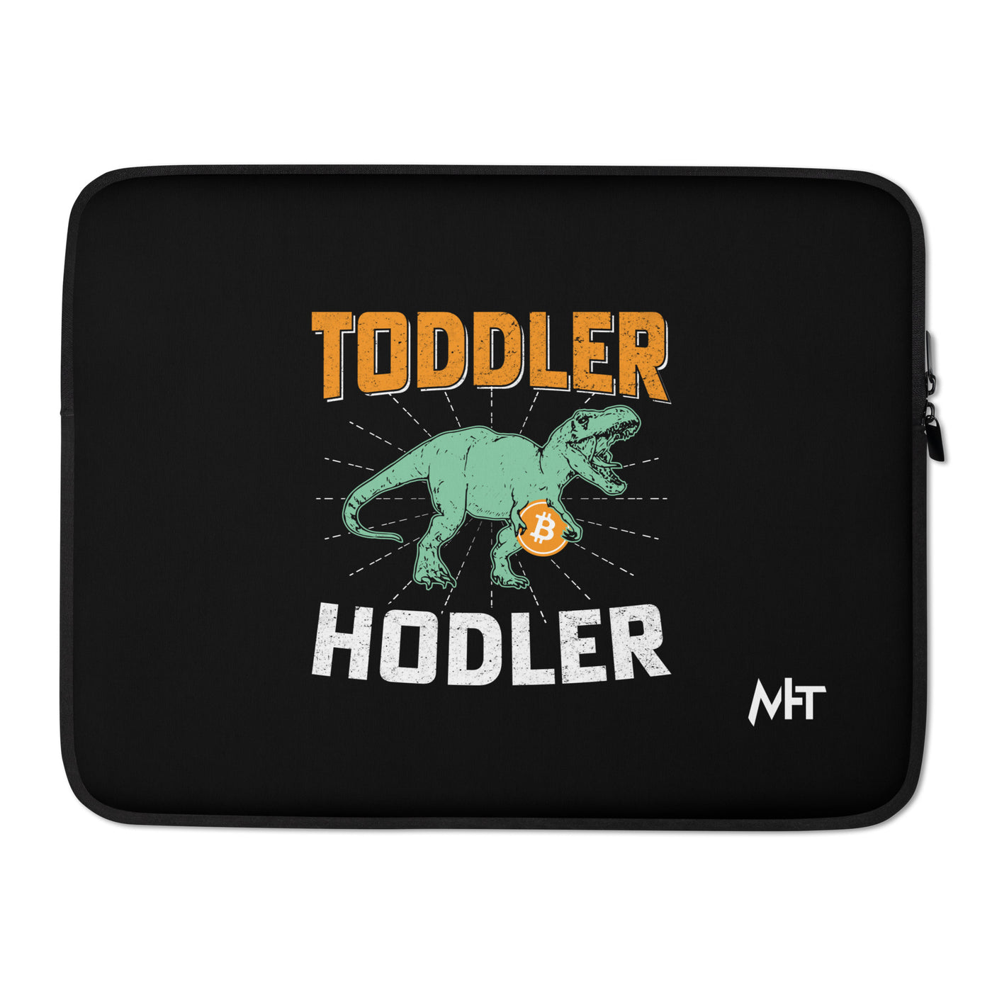 Toddler Bitcoin T-rex Holder - Laptop Sleeve