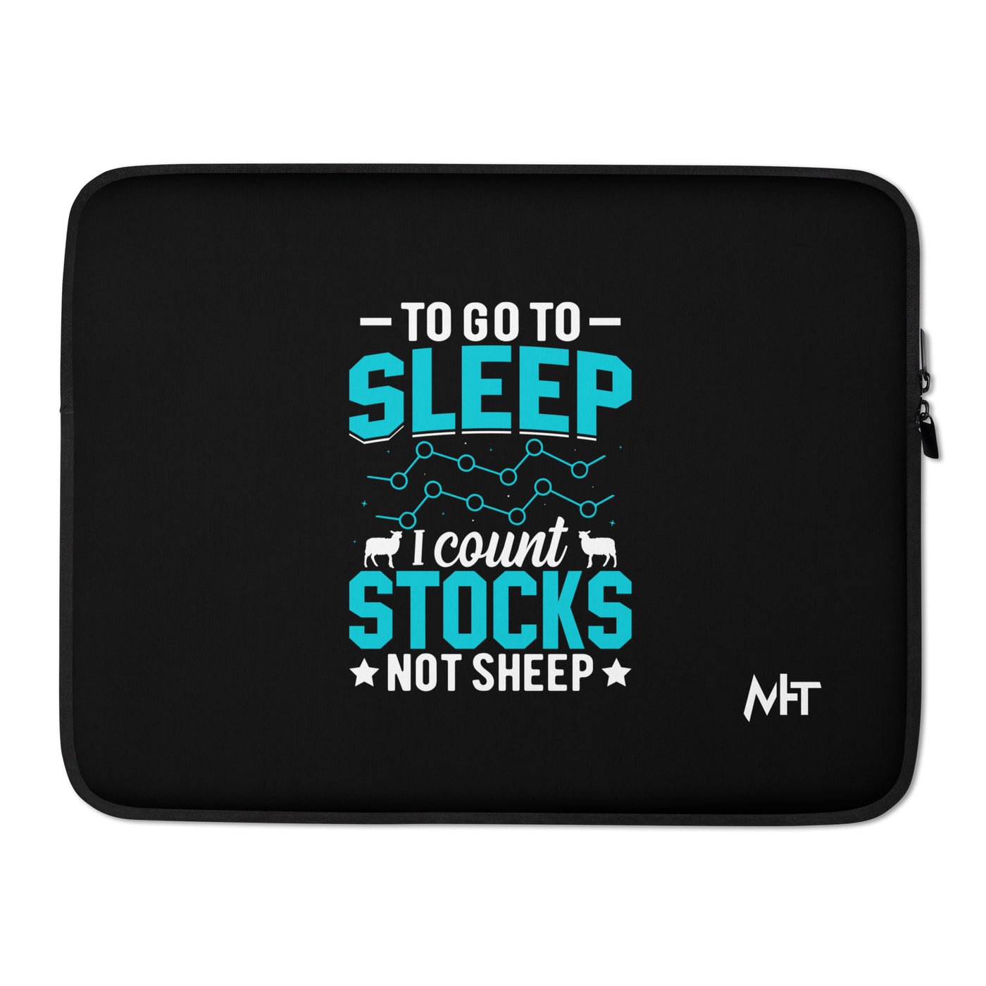 To go to sleep, I count stocks not sheep (DB) - Laptop Sleeve
