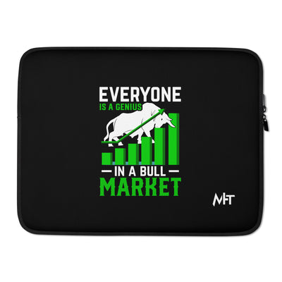 Everyone is a Genius in a Bull Market - Laptop Sleeve
