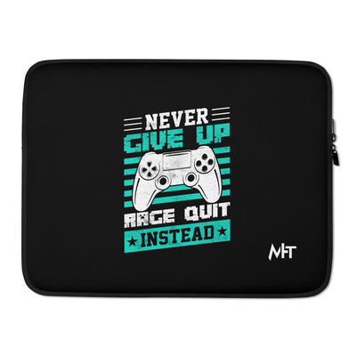 Never Give Up! Arge Quit - Laptop Sleeve