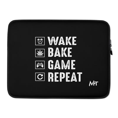 Wake, Bake, Game, Repeat Rima 13 - Laptop Sleeve