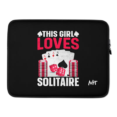 This Girl Loves  Solitaire - Laptop Sleeve