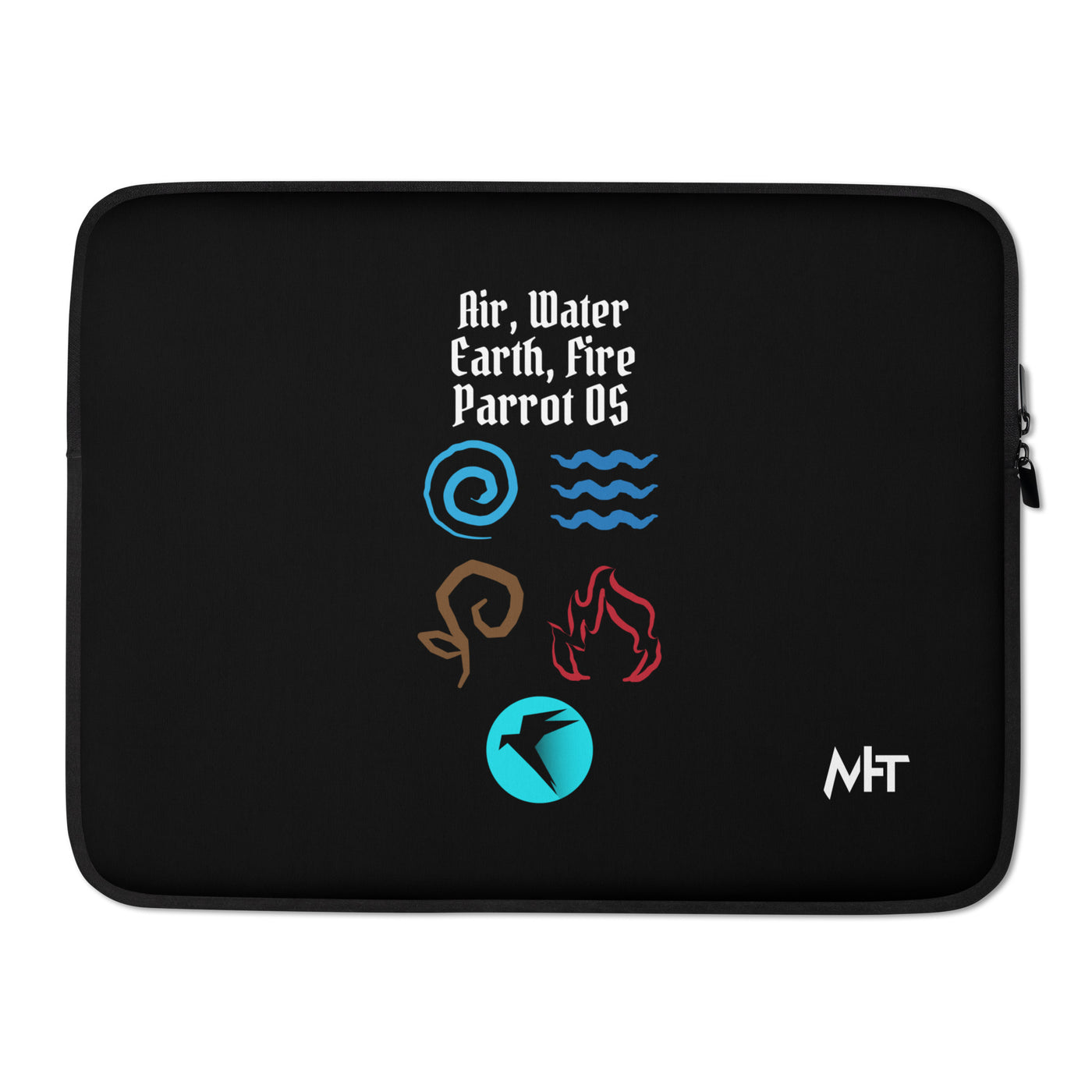 Air, Water, Earth, Fire, Parrot OS - Laptop Sleeve