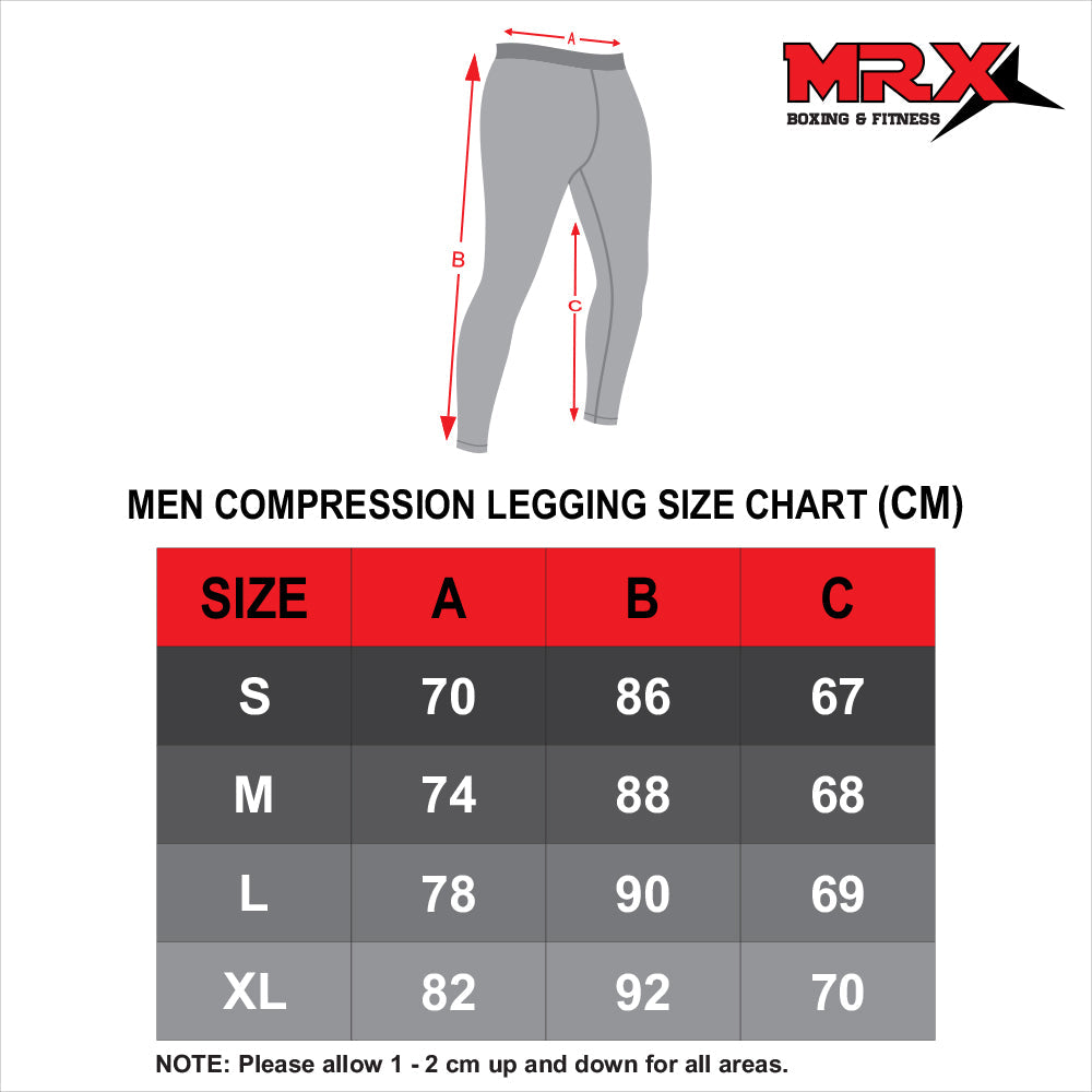 MRX Men's Compression Trouser Pant Base Layer Active Wear Black-Gray by MyHackerTech