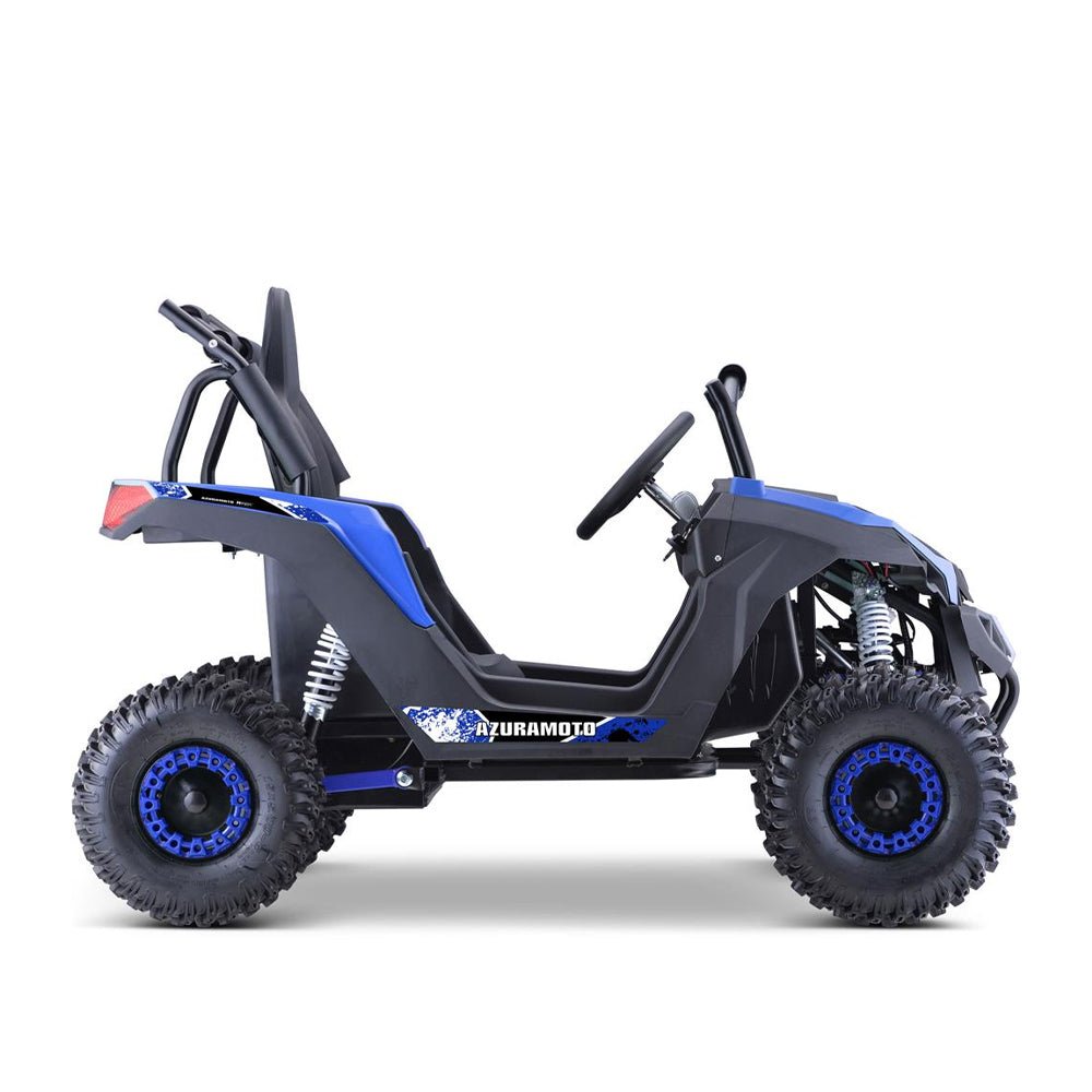 MotoTec Raider 1200W 48V/12AH Kids Electric Full Suspension UTV, Blue ...