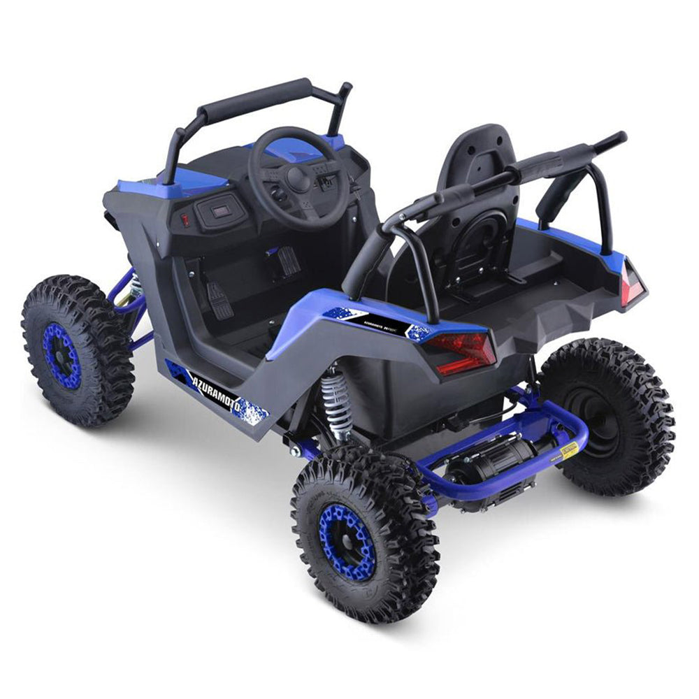 MotoTec Raider 1200W 48V/12AH Kids Electric Full Suspension UTV, Blue ...