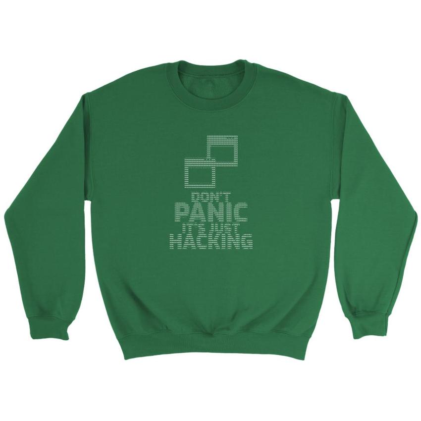 Don't panic it's just hacking - Crewneck Sweatshirt by MyHackerTech
