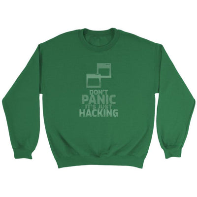 Don't panic it's just hacking - Crewneck Sweatshirt by MyHackerTech