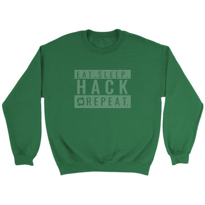 Eat sleep hack repeat v1 - Crewneck Sweatshirt by MyHackerTech