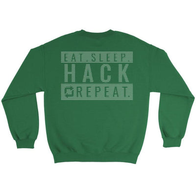 Eat sleep hack repeat v1 - Crewneck Sweatshirt by MyHackerTech