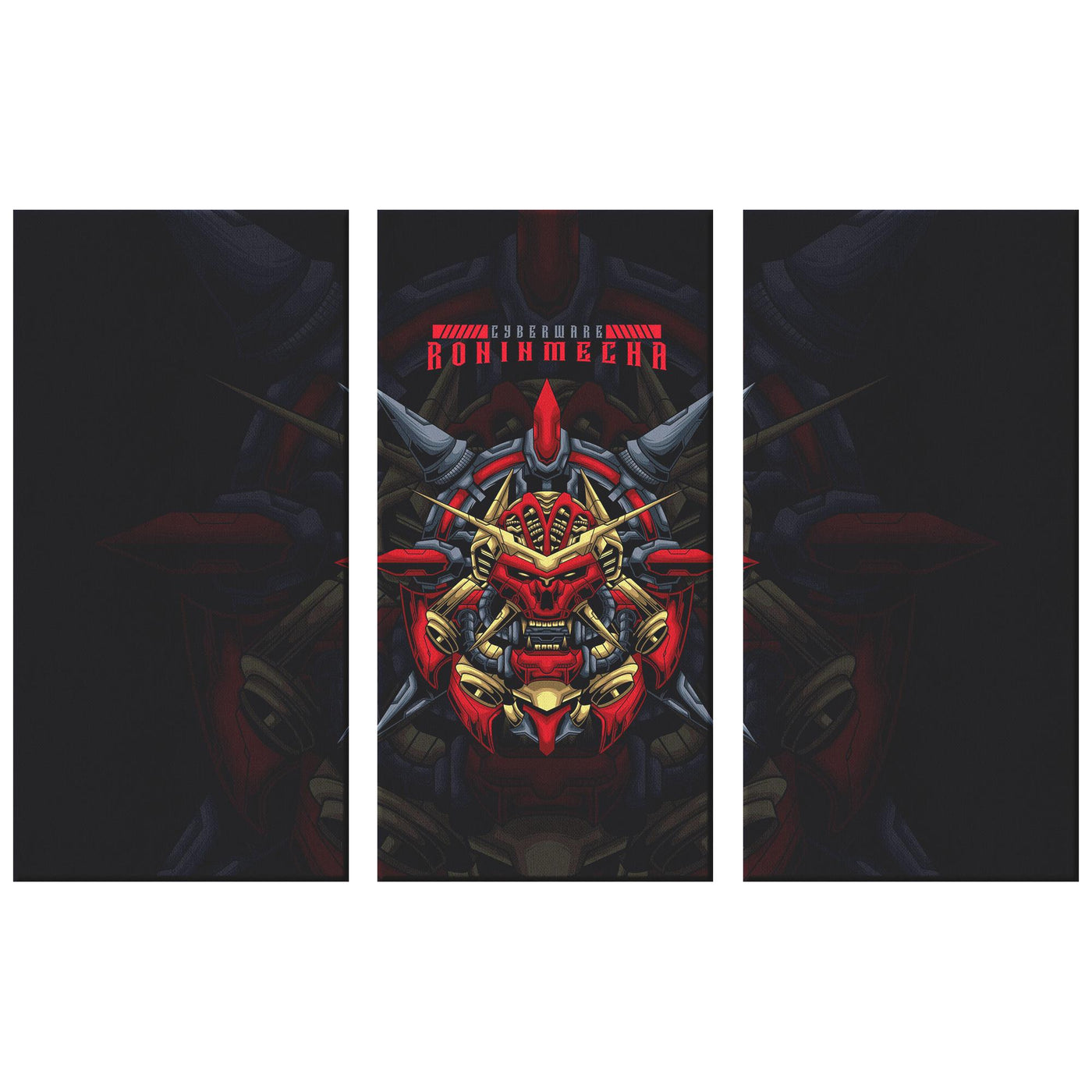 Cyberware Ronin Mecha - 3 Piece Canvas Set by MyHackerTech