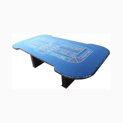 Premium 8FT Deluxe Casino Craps Table With Blue Felt And Pyramid Bumper (SAK91403)