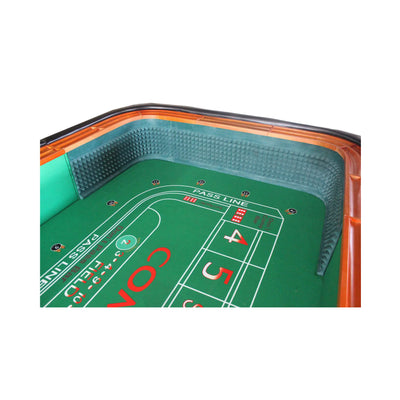 Professional 12FT Craps Table With Full Drink Rail And Padded Rim Cover (SAK76258)