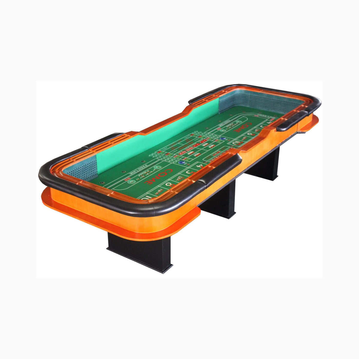 Craps Table Padded Rails Professional 12FT Craps Table With Full Drink Rail And Padded Rim Cover ...
