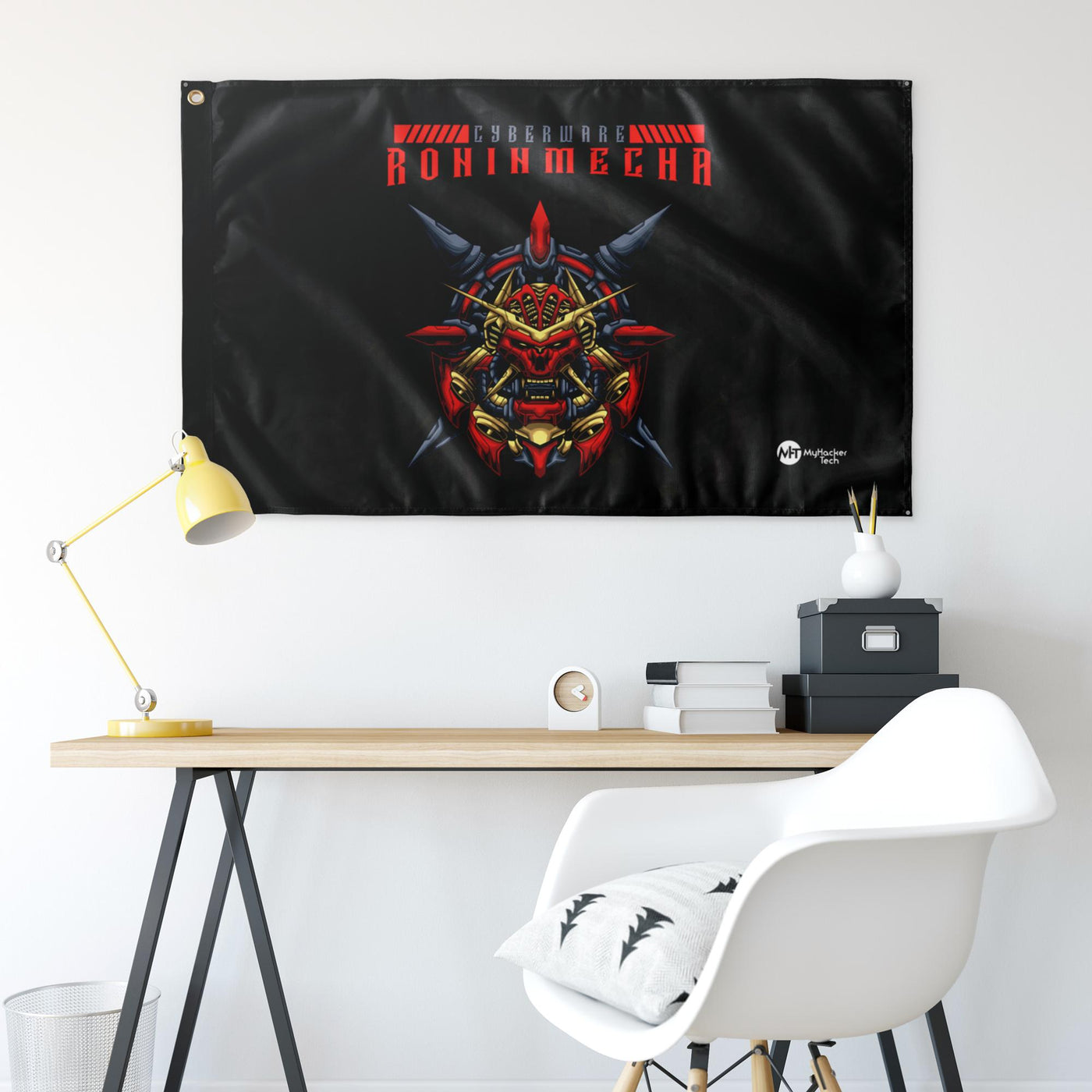 Cyberware Ronin Mecha - Wall flag by MyHackerTech