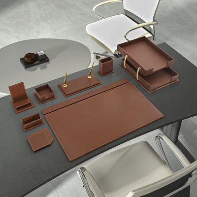 MOOG Classic Leather Desk Set - 12 PCS by MyHackerTech