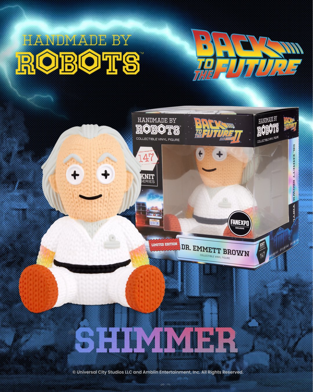 Back to the Future Part II Dr. Emmett Brown Collectible Vinyl Figure (Limited Edition Shimmer / Fan Expo Convention Exclusive) - #147 by MyHackerTech