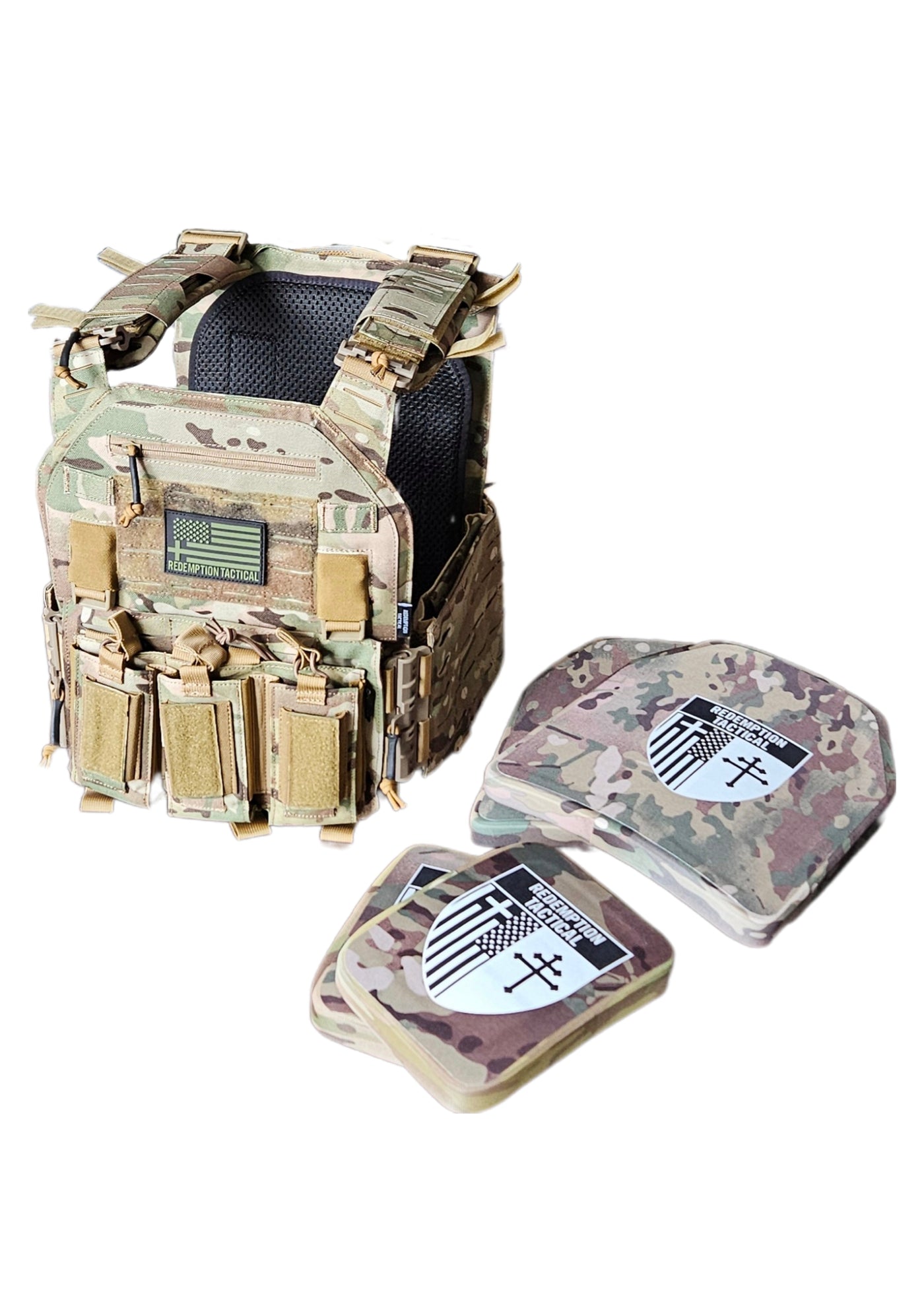Redemption Tactical Crusader 2.0 V4 Armor Full Kit Combo Package Lightweight Level IV (2) 10x12 Front/Back Plates (2) 6x8 Side Plates (Level IV) M81