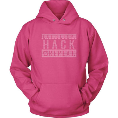 Eat sleep hack repeat v1- Unisex Hoodie by MyHackerTech