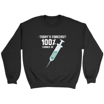 Today's forecast 100% chance of SQL injection - Crewneck Sweatshirt by MyHackerTech