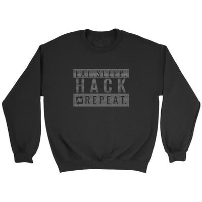 Eat sleep hack repeat v1 - Crewneck Sweatshirt by MyHackerTech