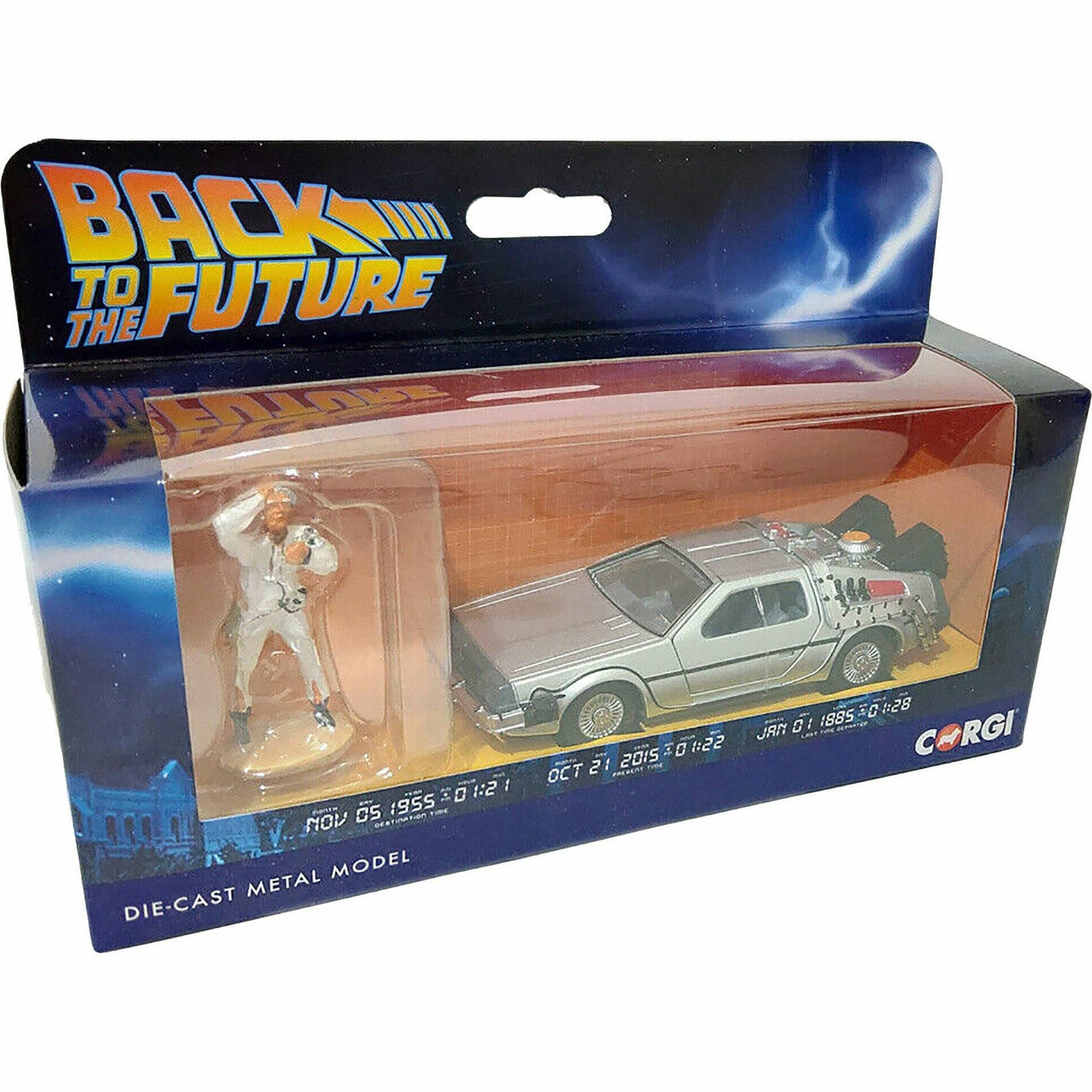 Corgi Back to the Future die-cast 1:36 scale DeLorean with Doc Brown figure by MyHackerTech