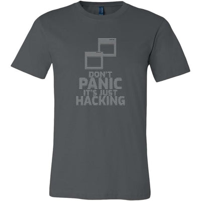 Don't panic it's just hacking - Canvas Mens Shirt by MyHackerTech