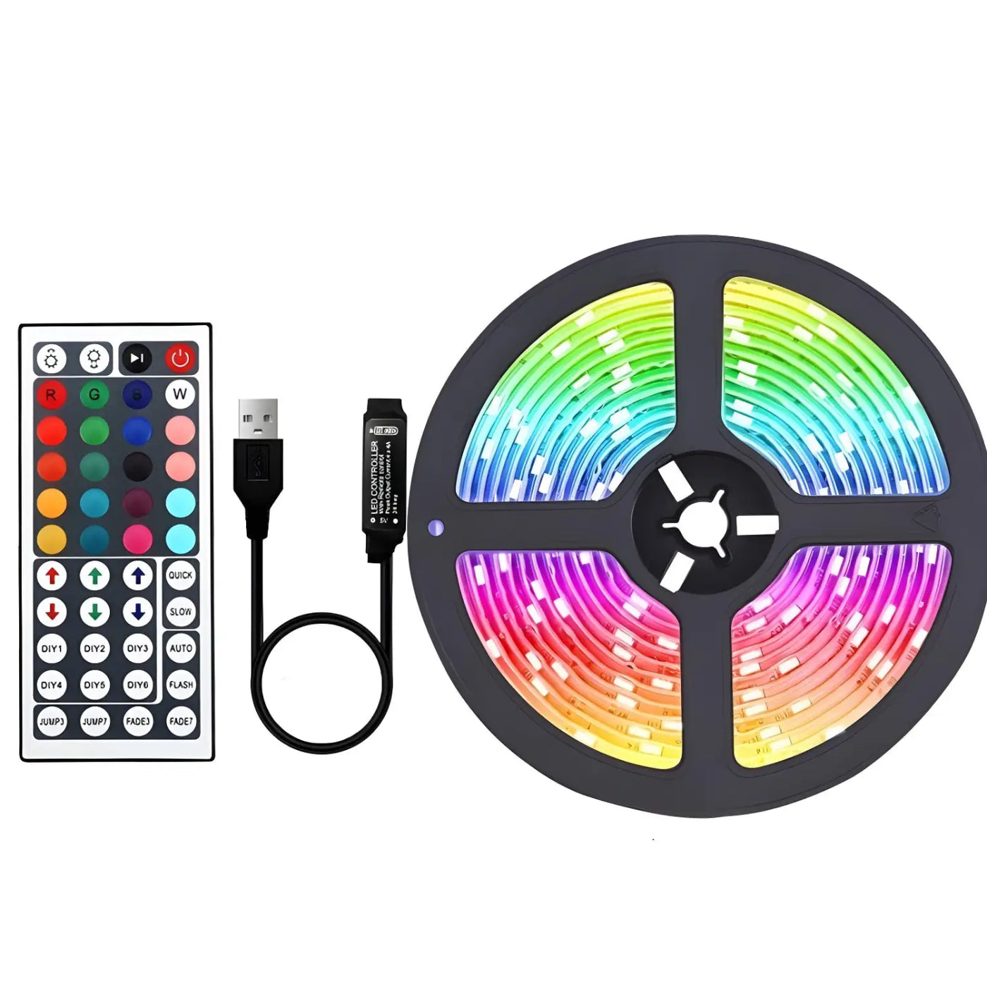 Smart Led Rgb Smart LED Lights Bluetooth RGB Strip with Remote Control by MyHackerTech