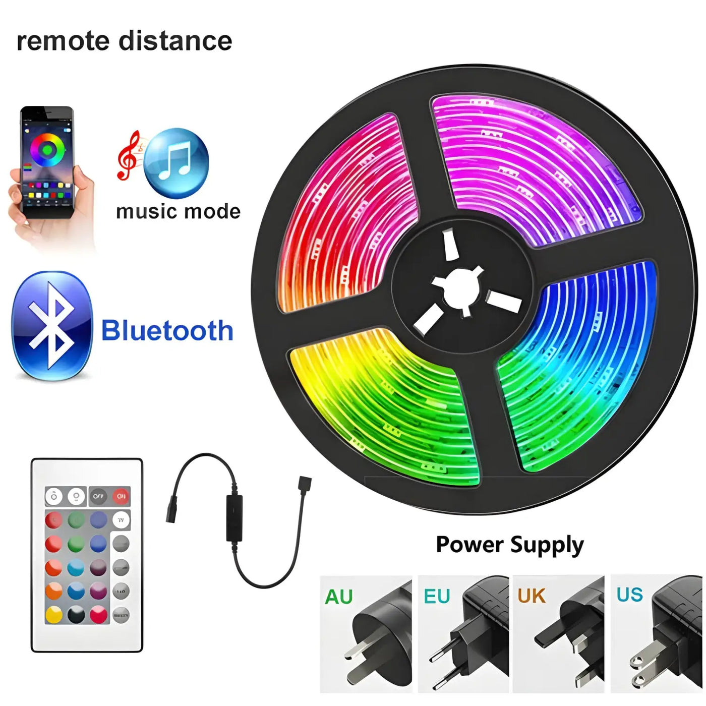 Bot Shop Smart Led Smart LED Strip Light - WiFi & Bluetooth Control, 5050 RGB by MyHackerTech