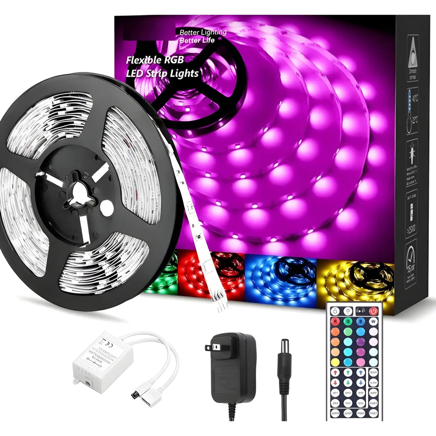 Smart LED Strip Light - WiFi & Bluetooth Control, 5050 RGB by MyHackerTech