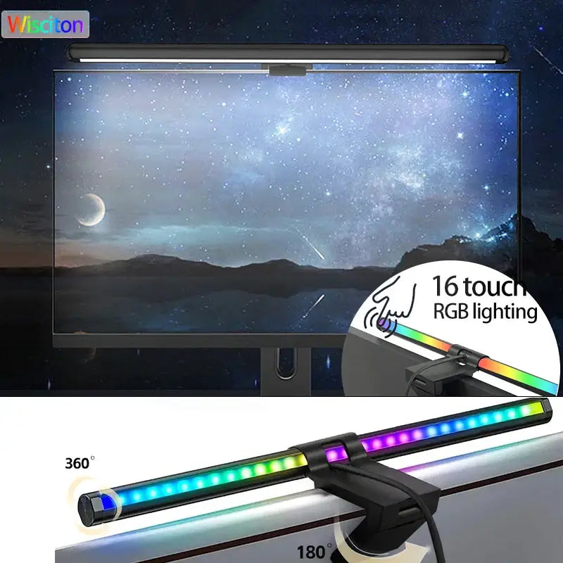 Monitor Light Bar RGB LED Liaht Bar Monitor Lighting Work Game Learning ...