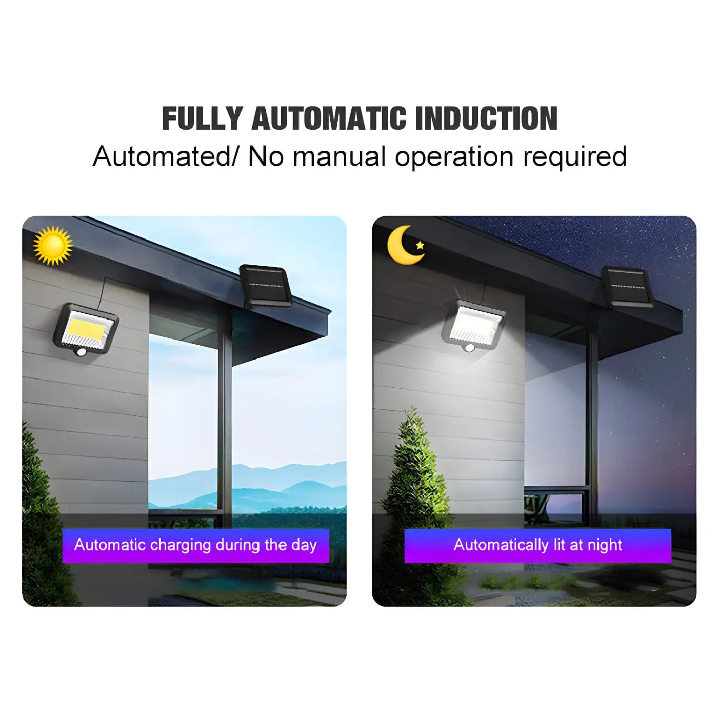 Split LED Solar Wall Light with Motion Sensor & Remote for Outdoor by MyHackerTech