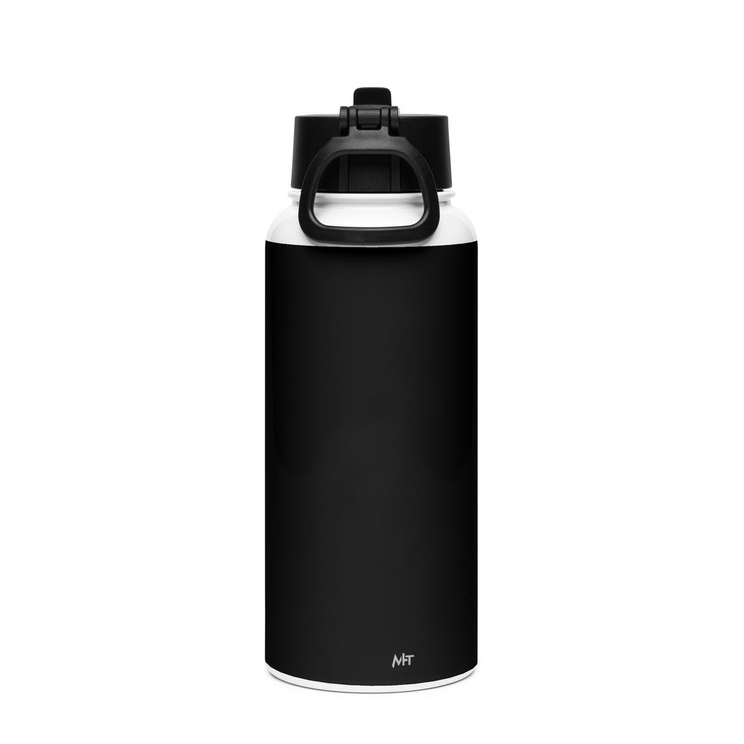 18 oz stainless steel water bottle with straw Forged by Athletes