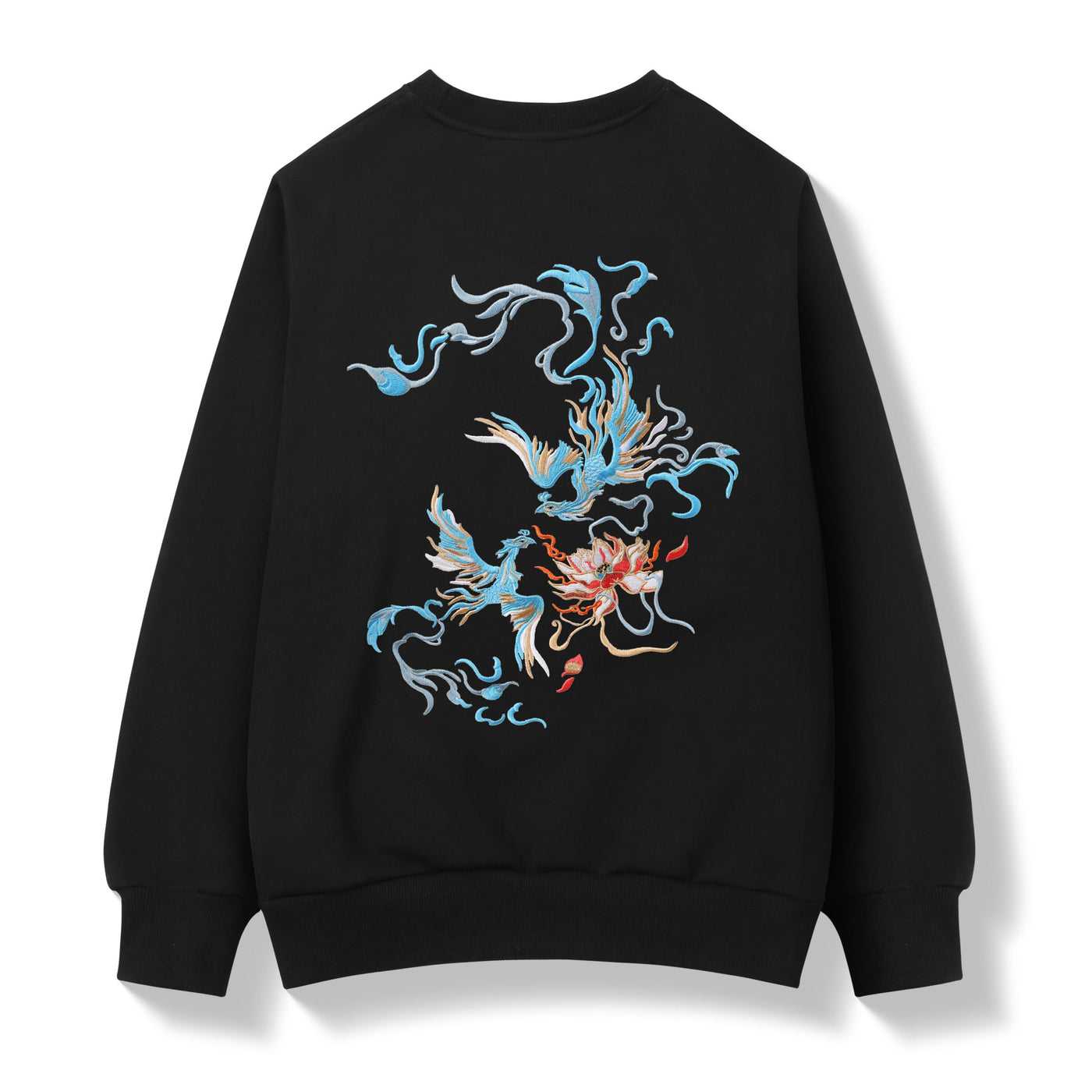 SW9010 Blue Phoenix Embroidery Sweater by MyHackerTech