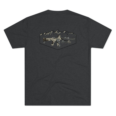 Camo Logo Mountain - Tri-Blend Crew Tee by MyHackerTech