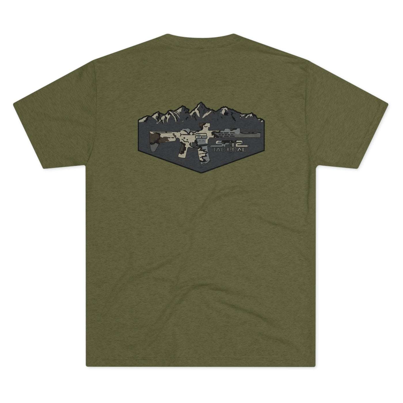 Camo Logo Mountain - Tri-Blend Crew Tee by MyHackerTech