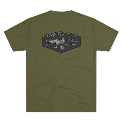 Camo Logo Mountain - Tri-Blend Crew Tee by MyHackerTech
