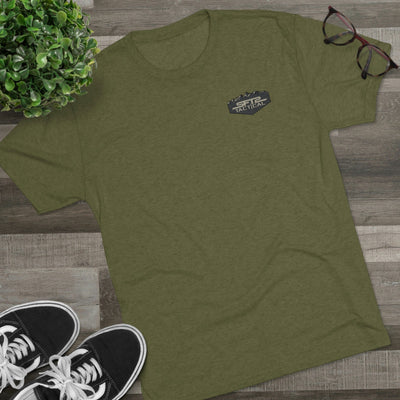 Camo Logo Mountain - Tri-Blend Crew Tee by MyHackerTech